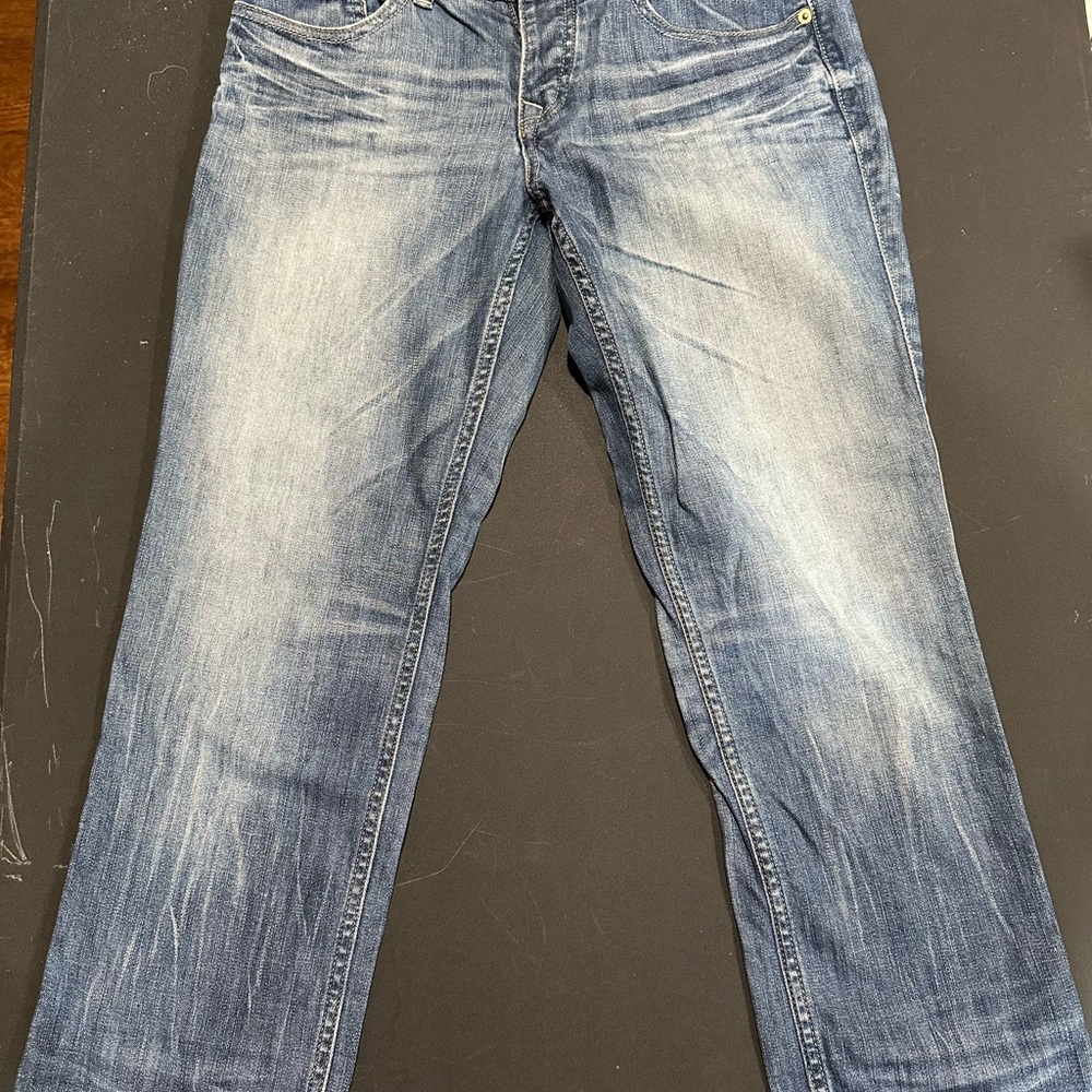 Express Stylish Blue Denim Jean Capris